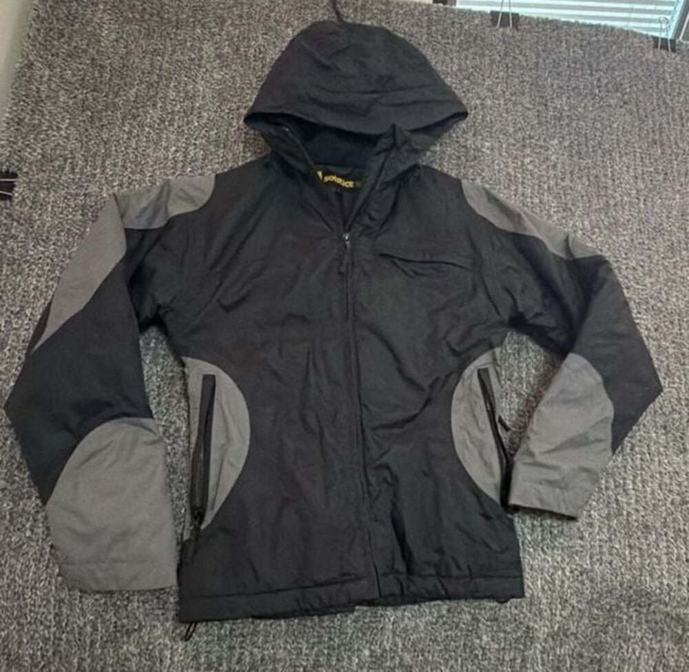 Solstice Outdoor Women's Black and Grey Hooded Outdoor Jacket